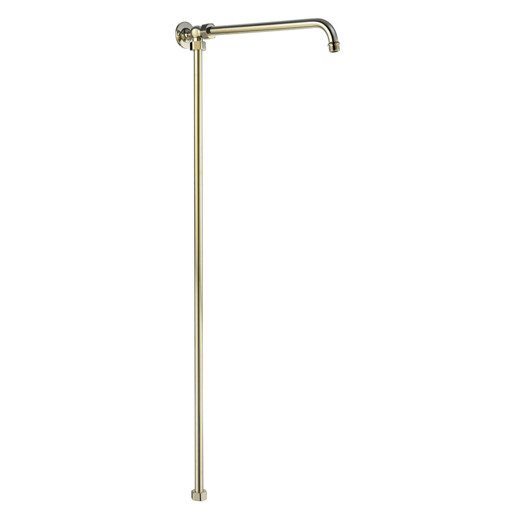 Downton shower rigid riser rail traditional - gold