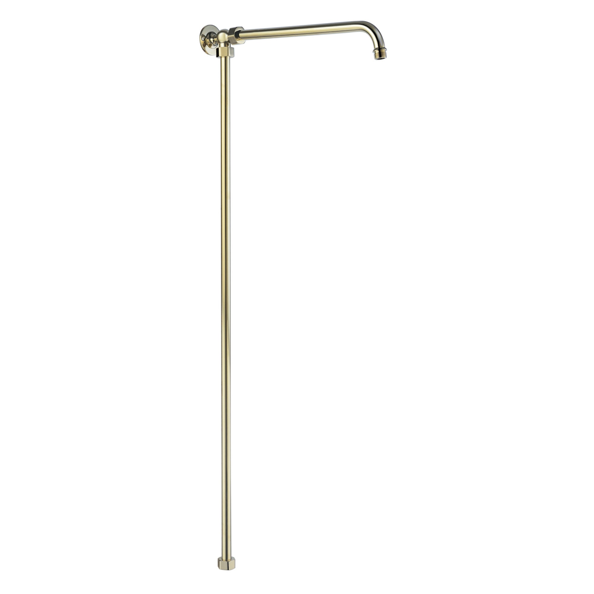 Downton shower rigid riser rail traditional - gold