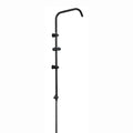 Carre shower adjustable rigid riser rail angled with 2 wall brackets, handset bracket, diverter, connecting hose - black