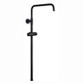 Dune shower adjustable rigid riser rail angled stainless steel - black