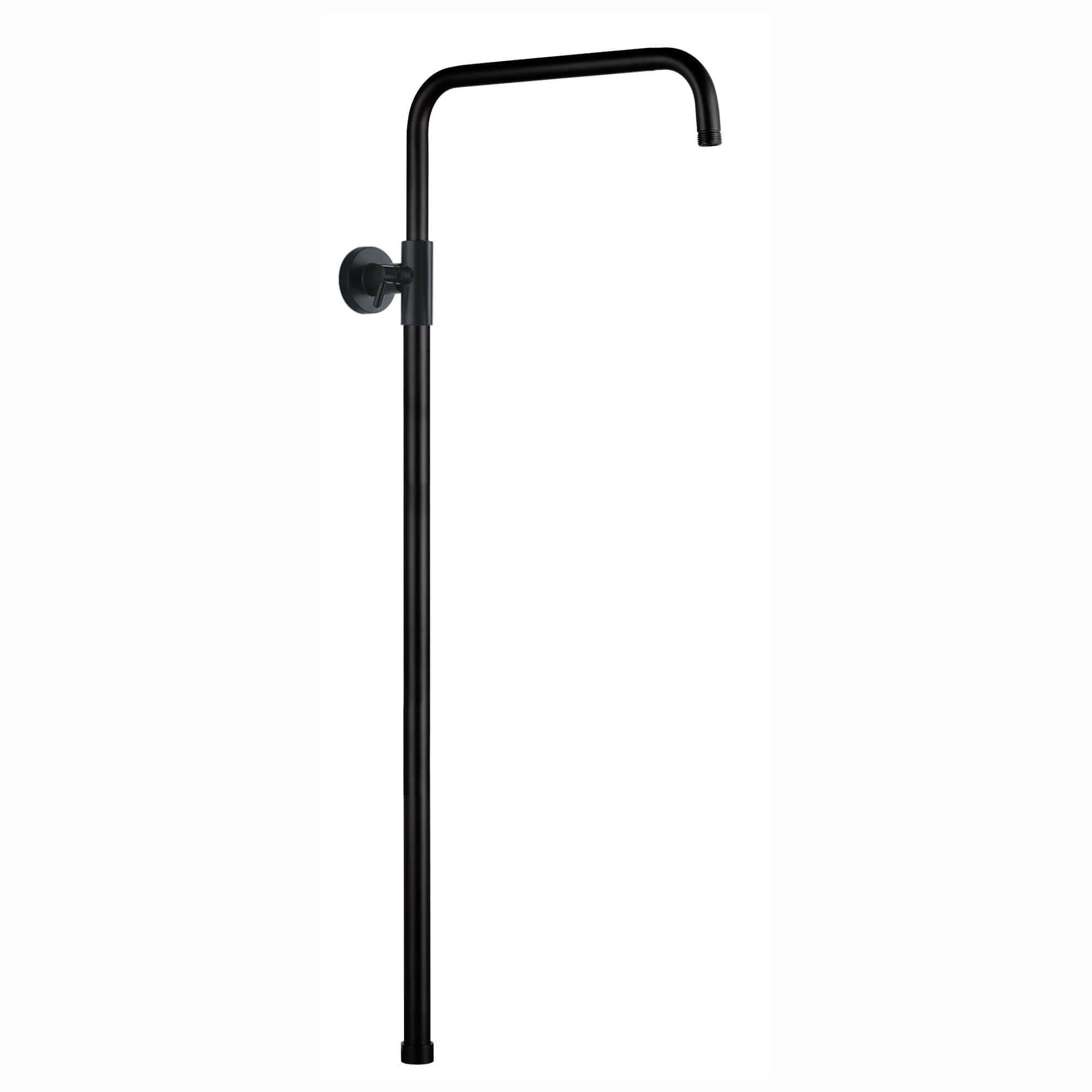 Dune shower adjustable rigid riser rail angled stainless steel - black