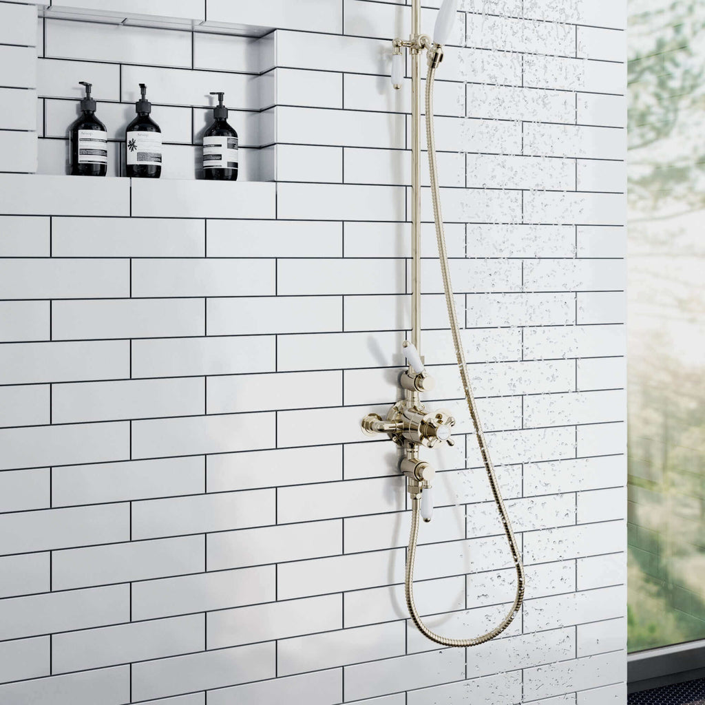 Flex shower hose stainless steel 1.5m standard bore - gold