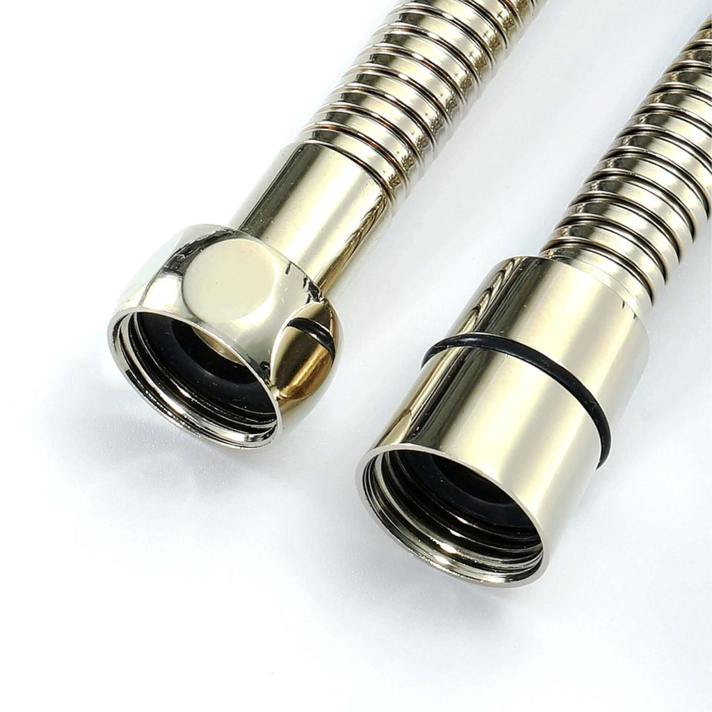 Flex shower hose stainless steel 1.5m large bore - gold