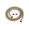 Flex shower hose stainless steel 1.5m standard bore - brushed  brass