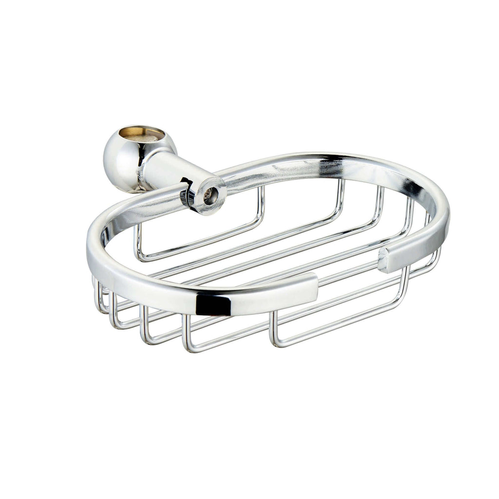 Traditional soap dish for 18mm rigid riser solid brass - chrome