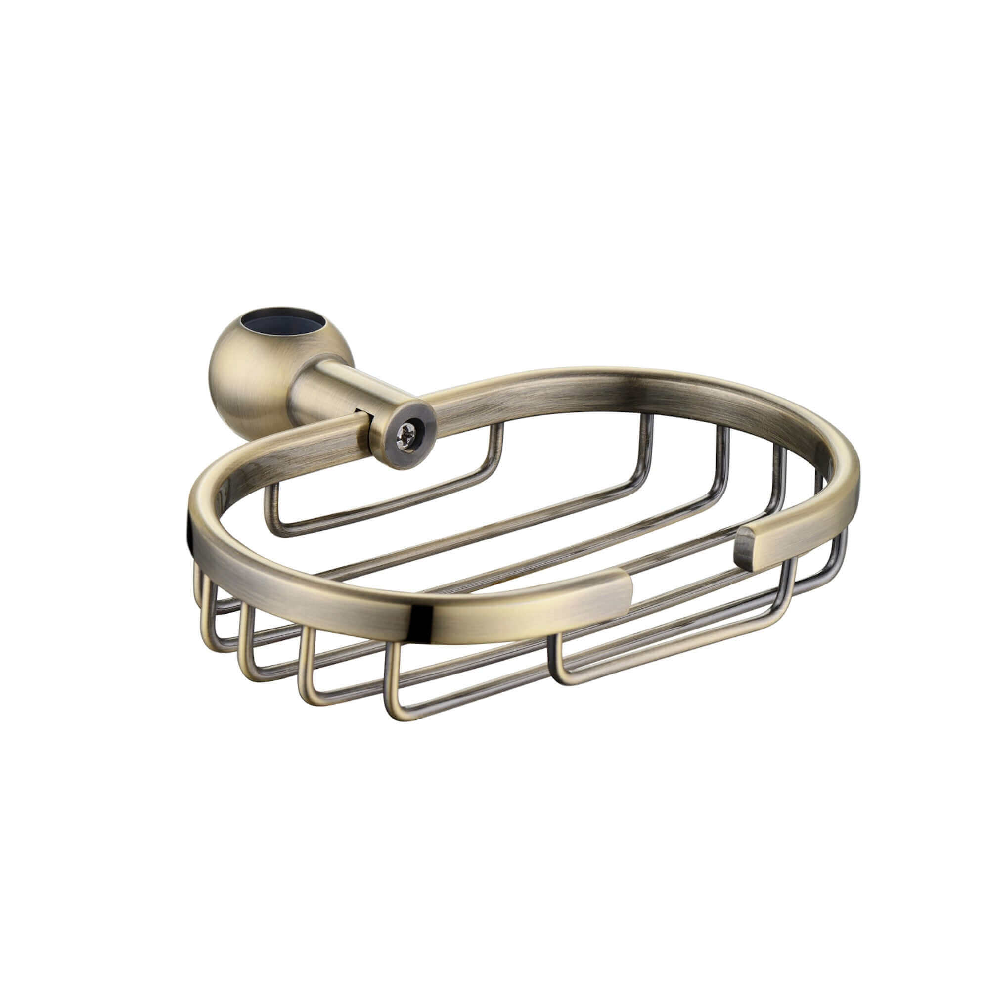Traditional soap dish for 18mm rigid riser solid brass - antique brass