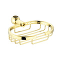 Traditional soap dish for 18mm rigid riser solid brass - gold