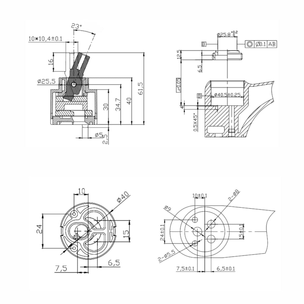 Ceramic disc cartridge valve 40mm - Modena
