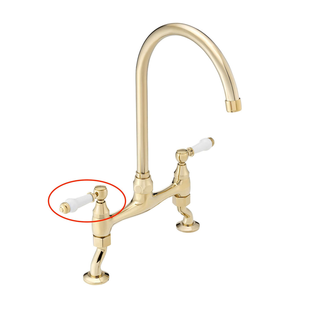 Single handle for Astbury, Brompton - HOT - gold