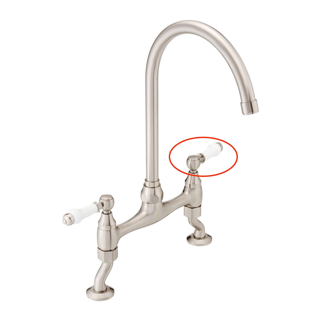 Single handle for Astbury, Brompton - (no indicator) - brushed nickel