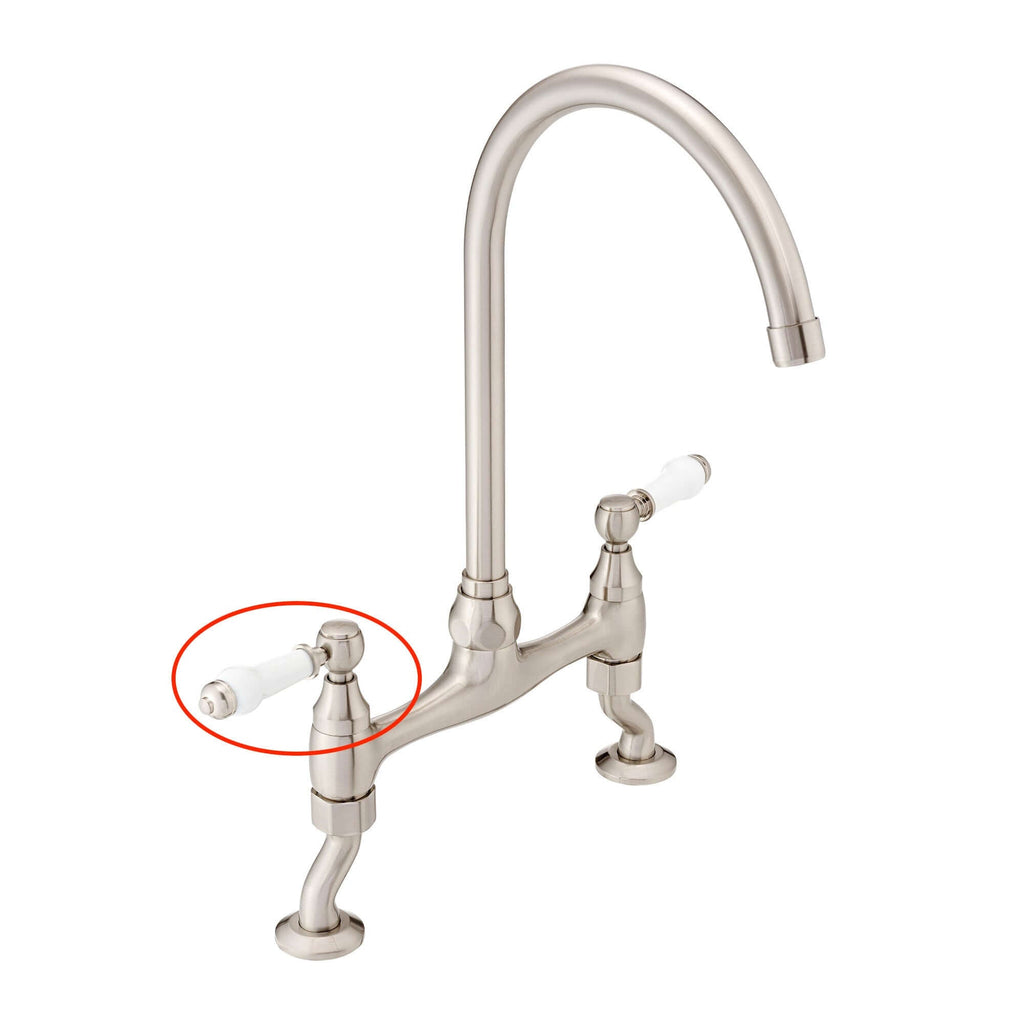 Single handle for Astbury, Brompton - (no indicator) - brushed nickel