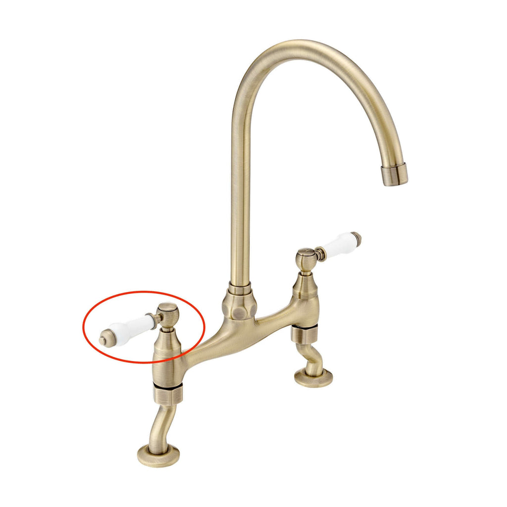 Single handle for Astbury, Brompton - COLD - antique brass