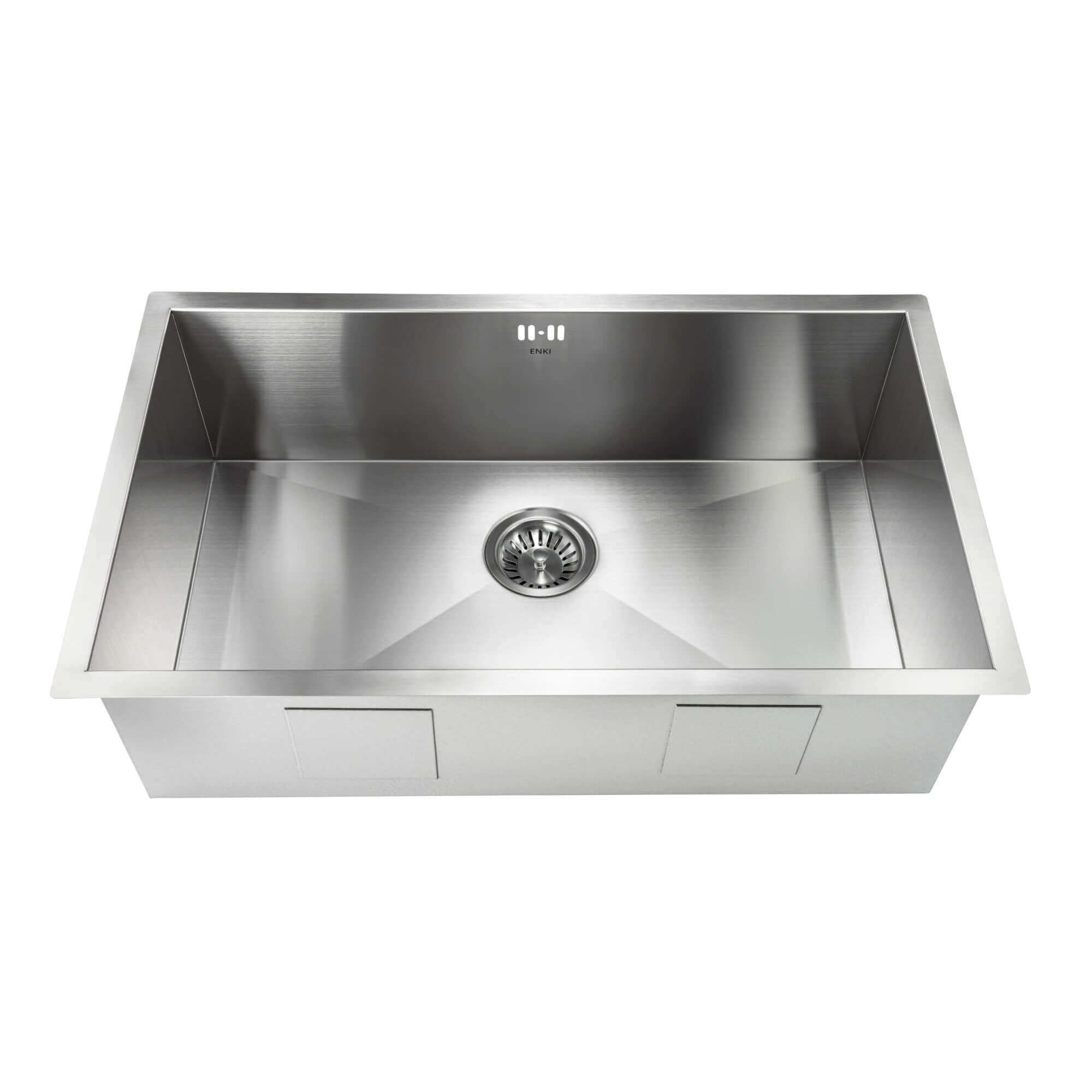 Bali Brushed Stainless Steel Kitchen Sink Undermount Or Topmount With Overflow (760mm X 455mm, 1.0 Bowl)