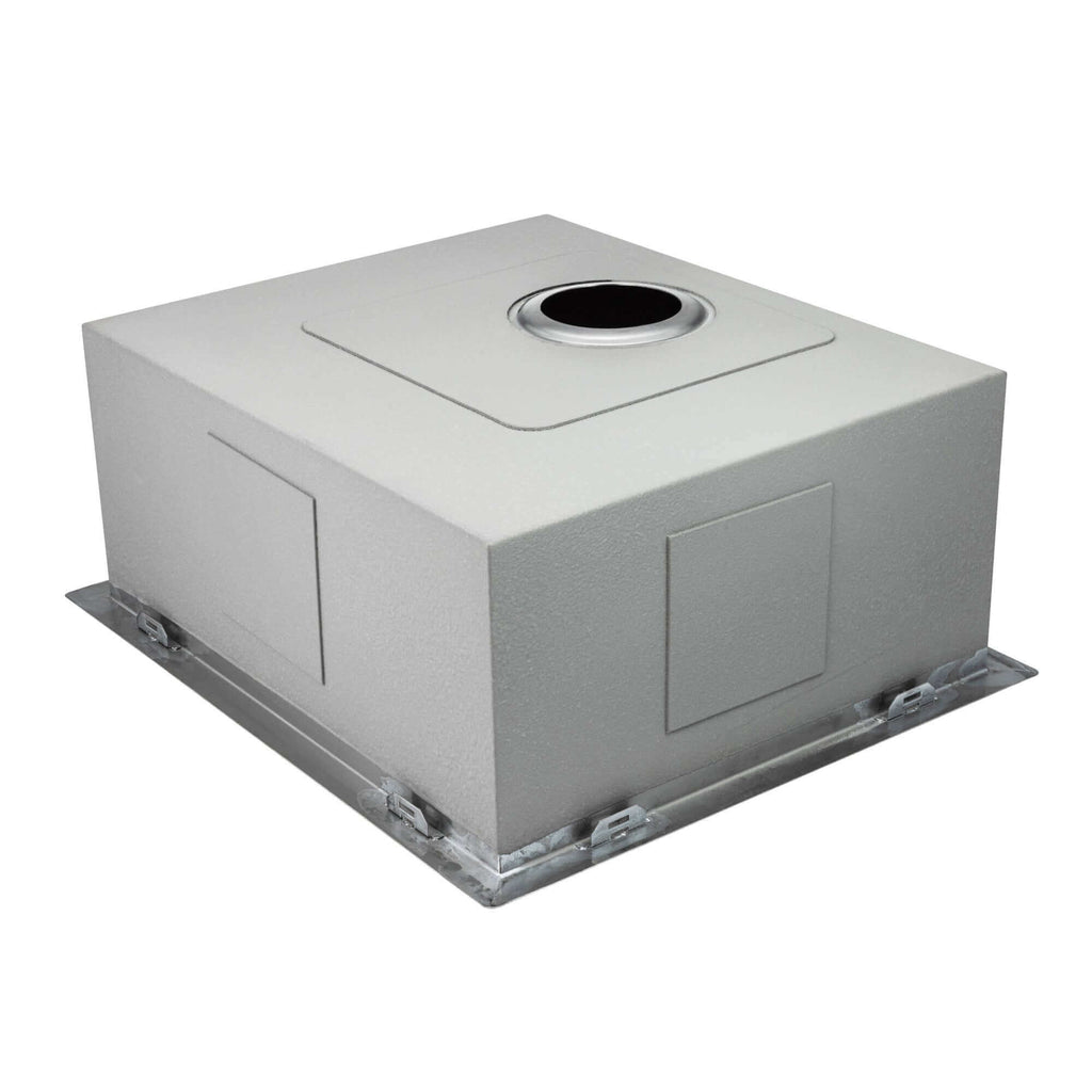 Axia 500mm x 430mm 1.0 bowl undermount or topmount kitchen sink with overflow - brushed stainless steel