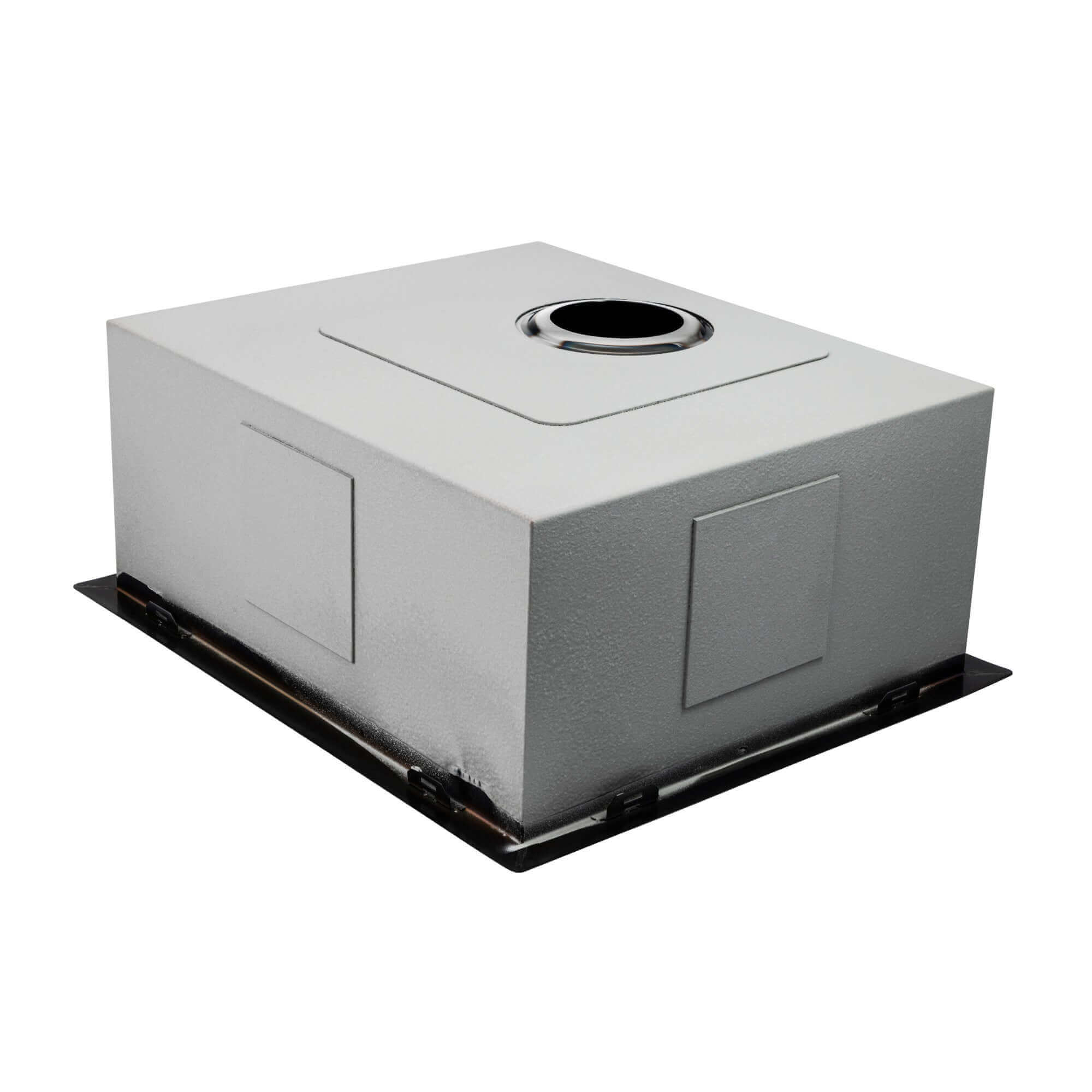 Axia 500mm x 430mm 1.0 bowl undermount or topmount kitchen sink with overflow - gunmetal grey stainless steel