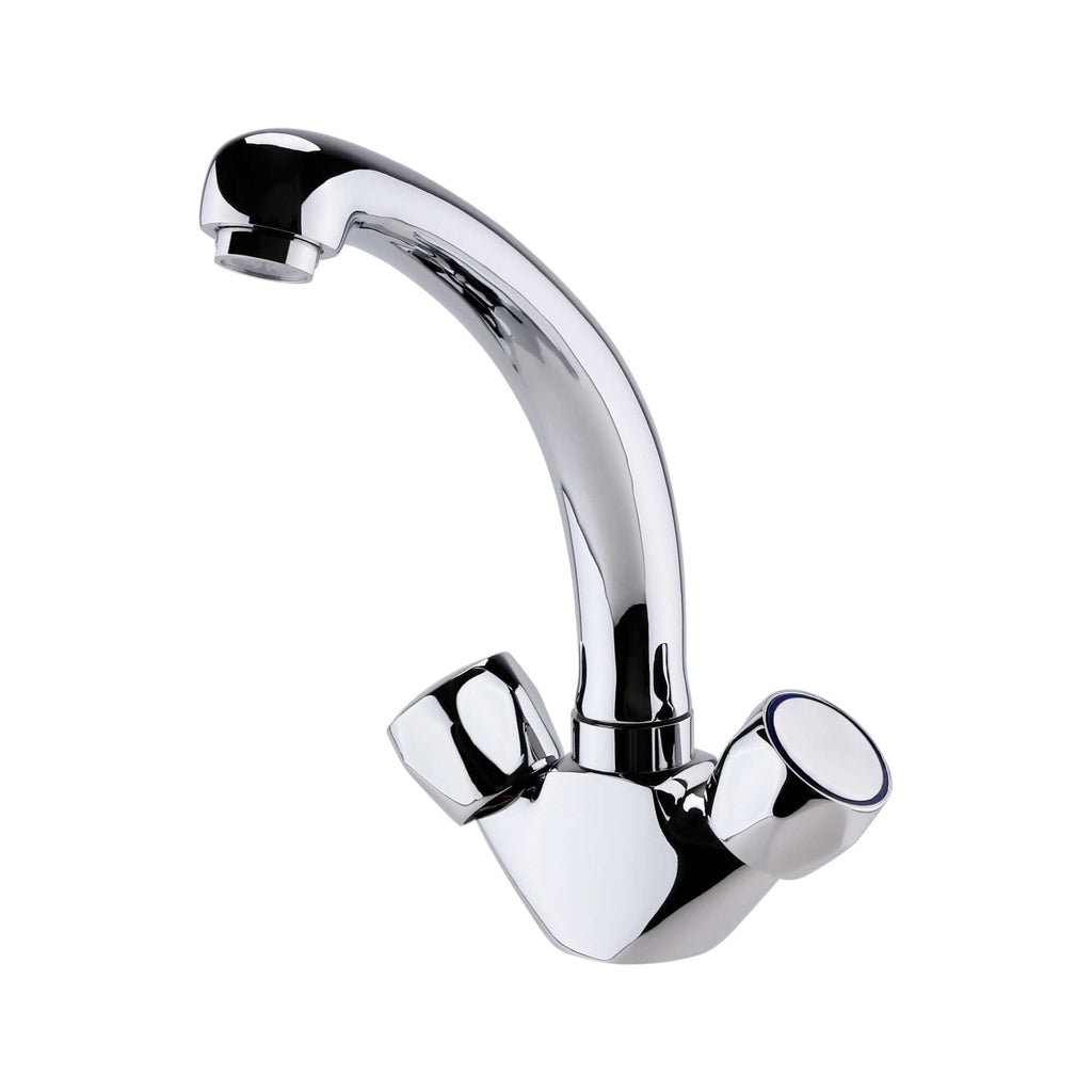 Richmond kitchen sink mixer tap twin round knobs - chrome