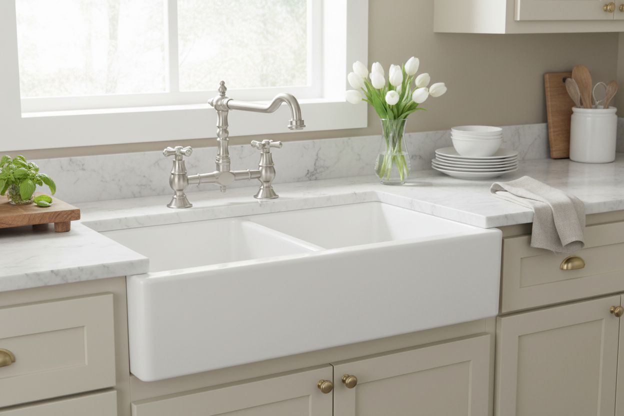Langley Brushed Nickel Bridge Kitchen Sink Mixer Tap Traditional Colonial Crosshead