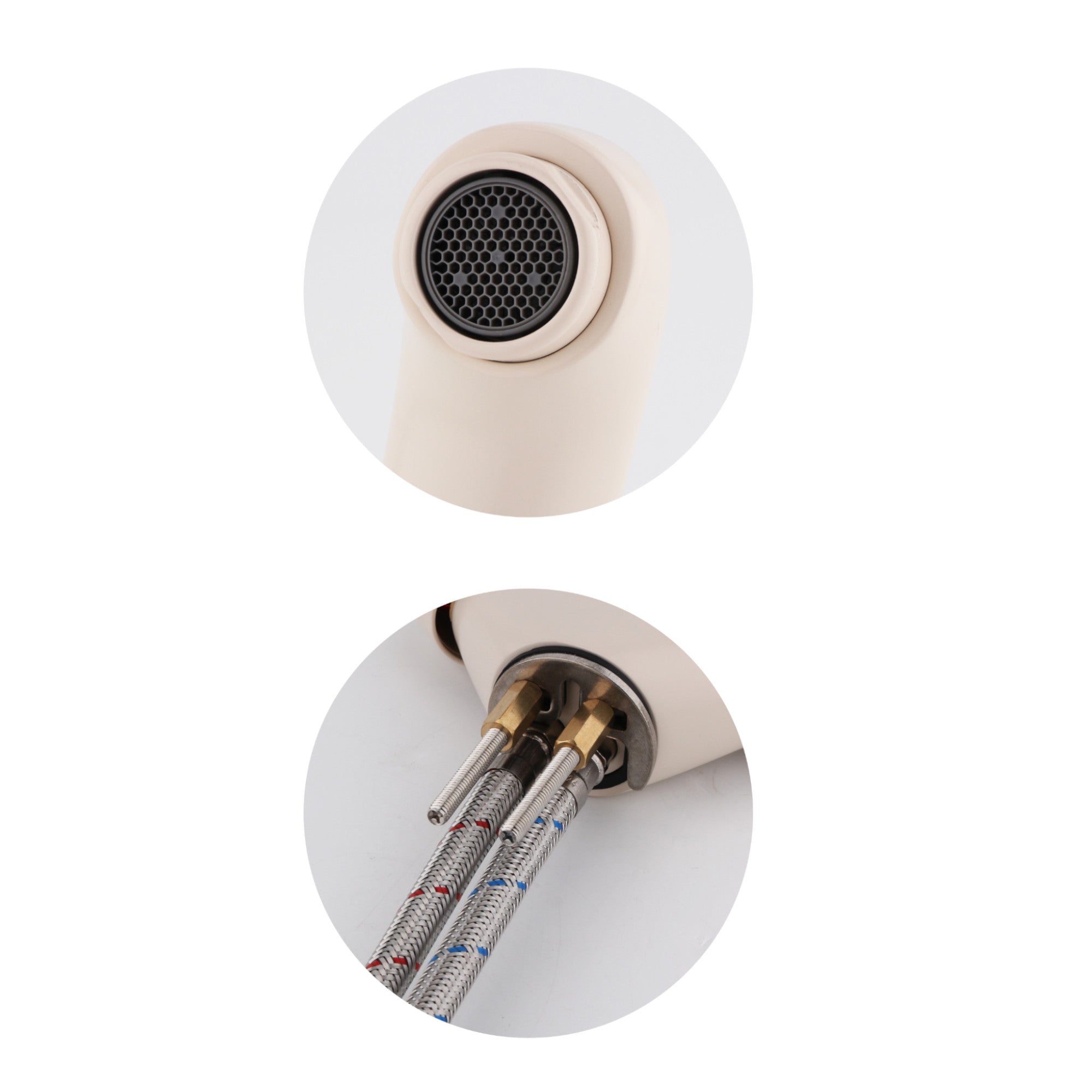 Richmond kitchen sink mixer tap twin round knobs - cream