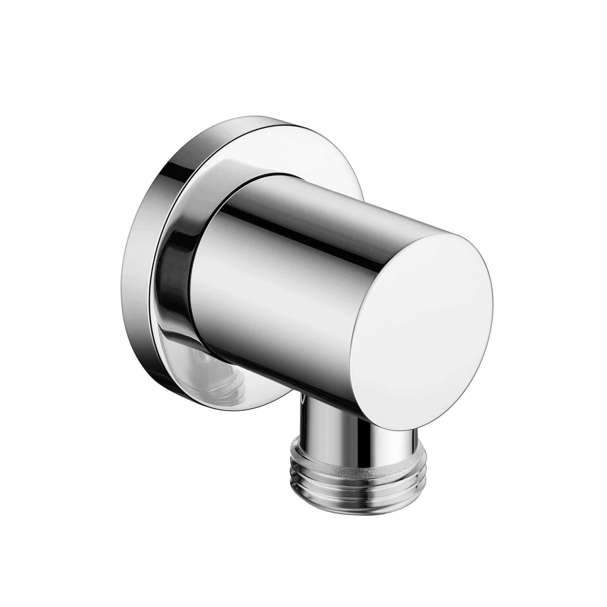 Round shower outlet elbow solid brass - chrome