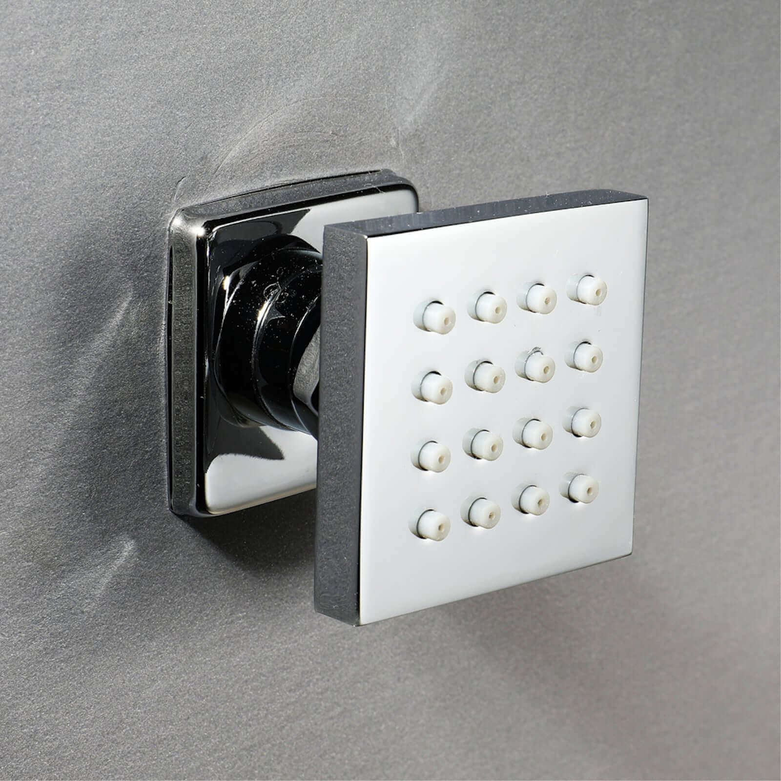 Square shower body jet - chrome