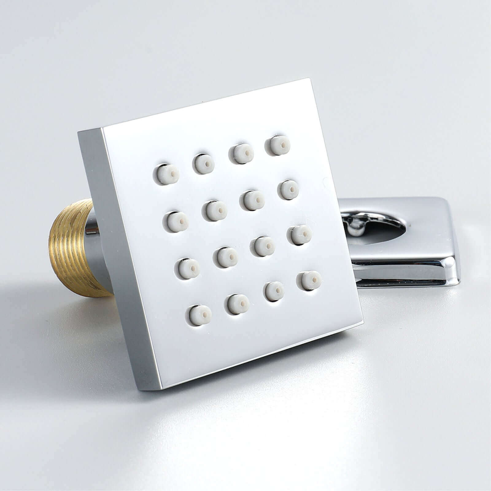 Square shower body jet - chrome