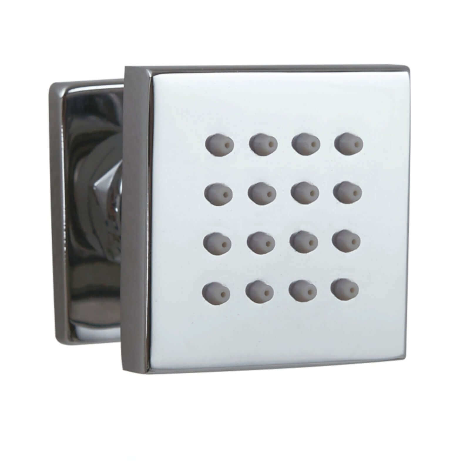 Square shower body jet - chrome