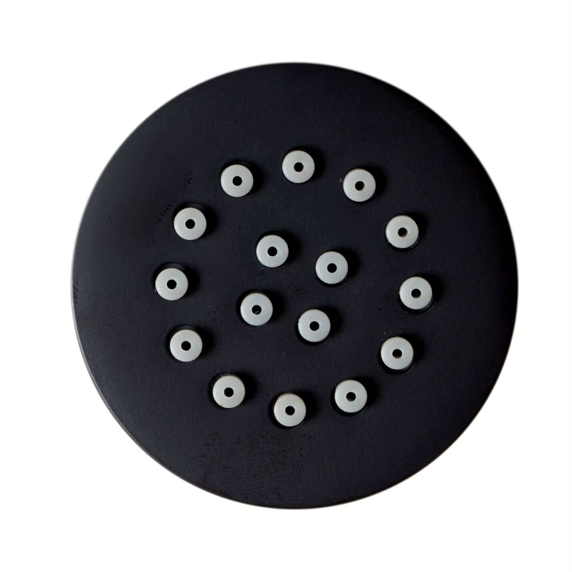 6 x round shower body jets - matt black