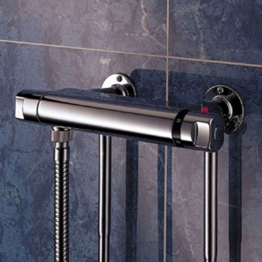 Surface mounted pipework fittings - chrome