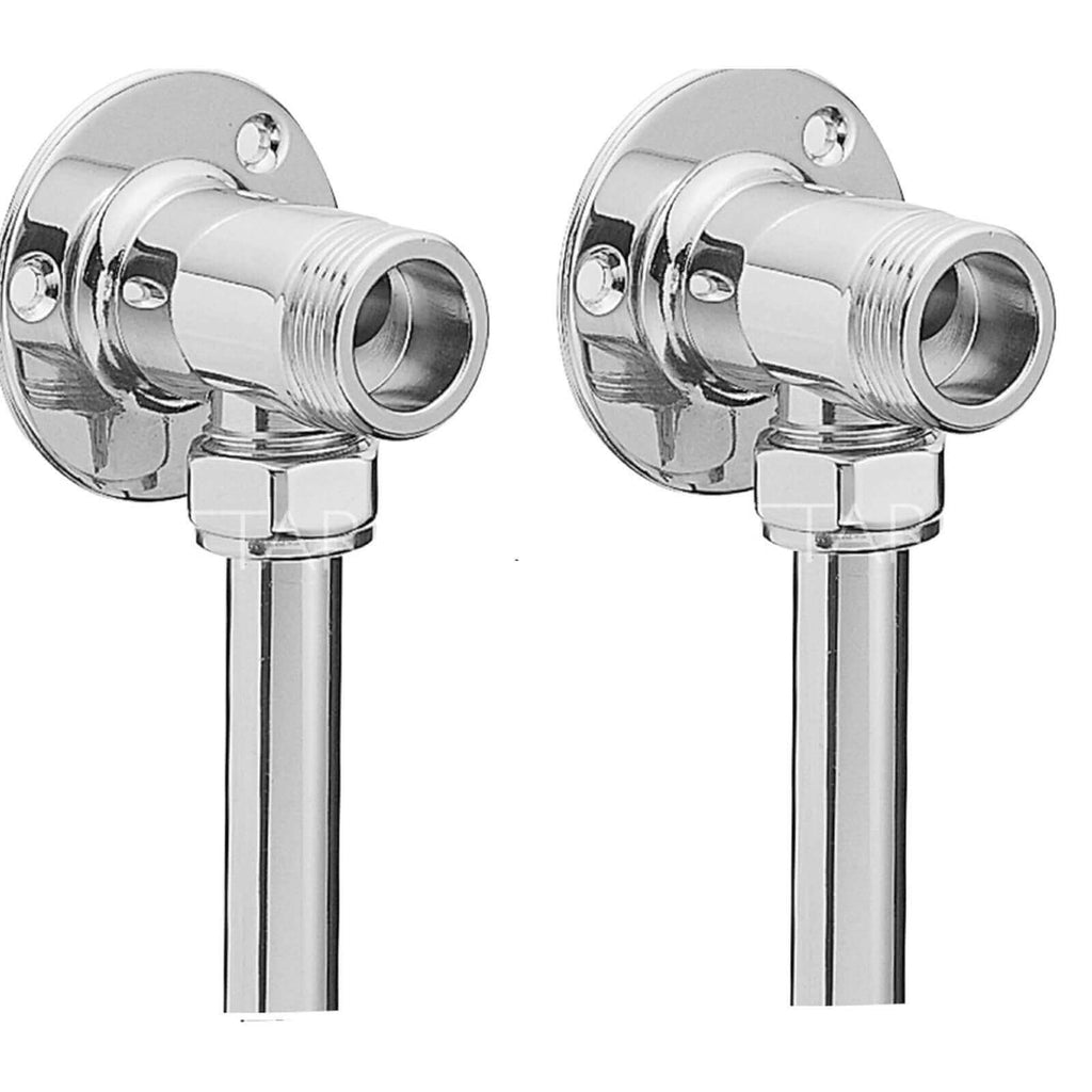 Surface mounted pipework fittings - chrome