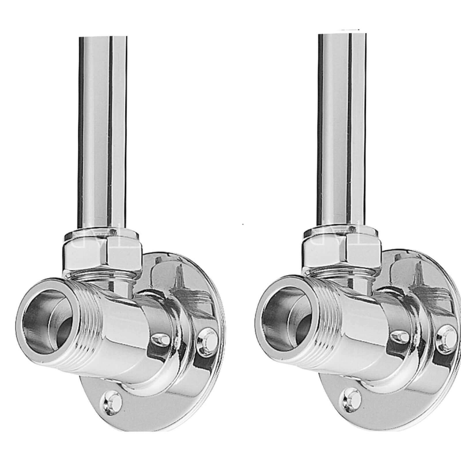 Surface mounted pipework fittings - chrome