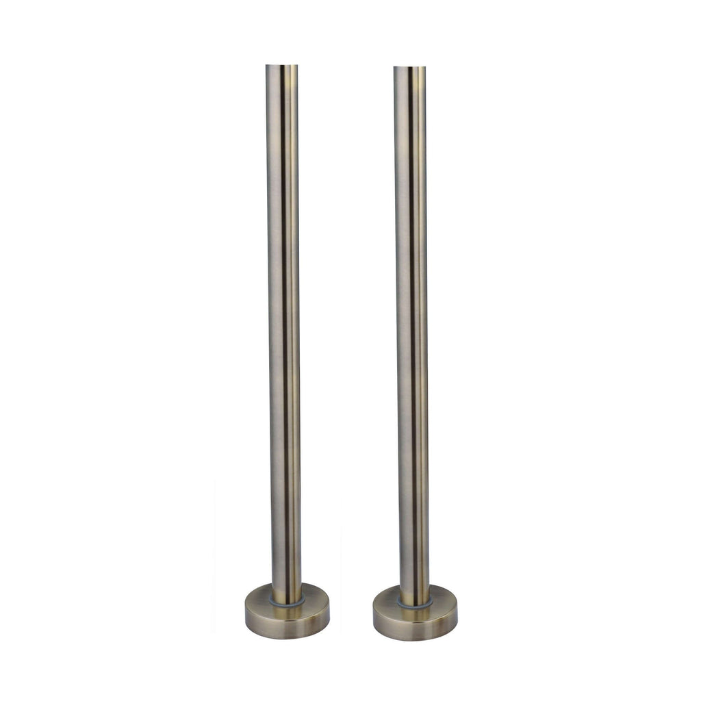 Bath mixer tap standpipes - antique brass