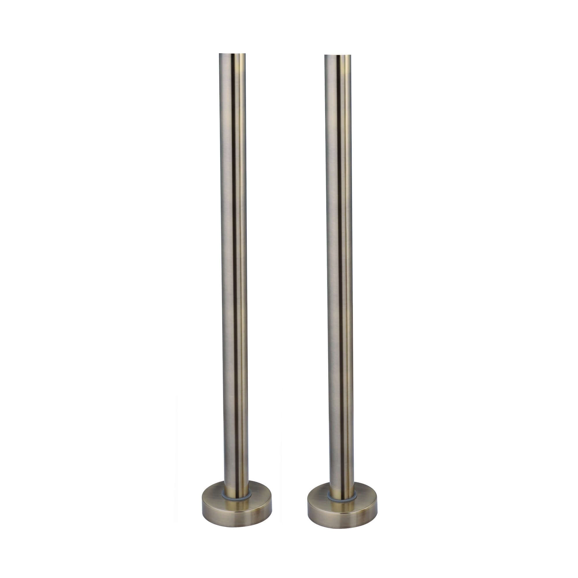 Bath mixer tap standpipes - antique brass