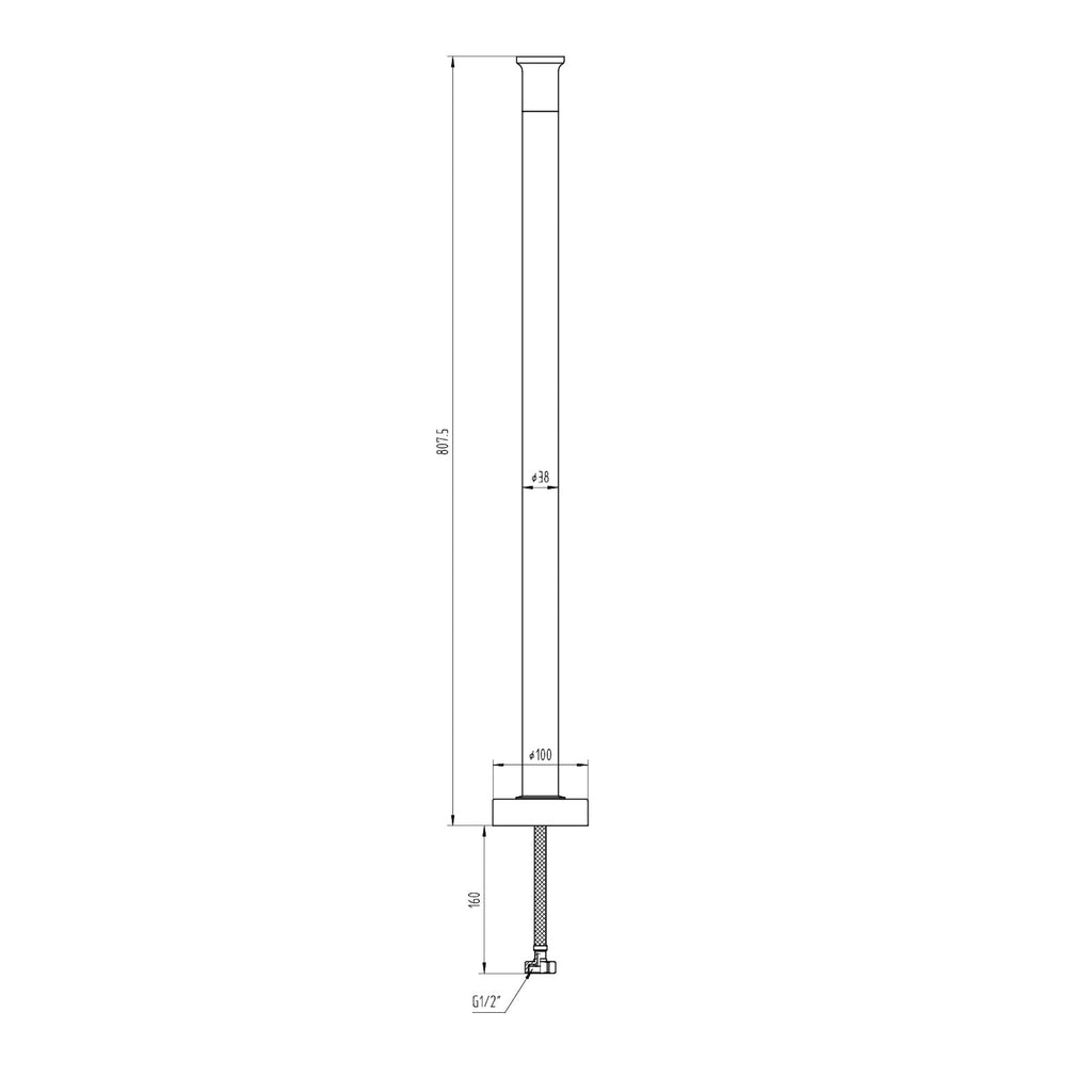 Bath mixer tap standpipes - antique brass