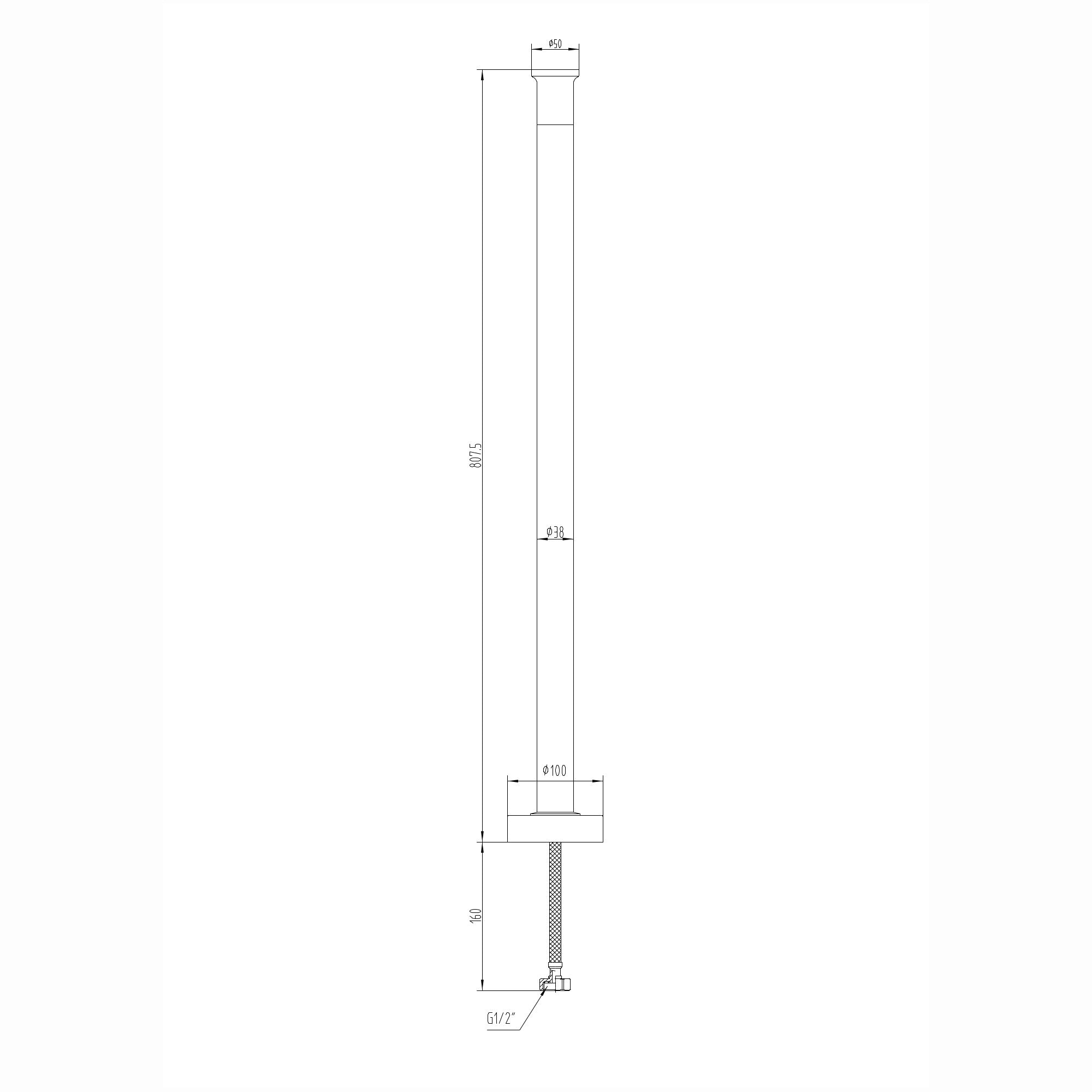 Bath mixer tap standpipes - chrome