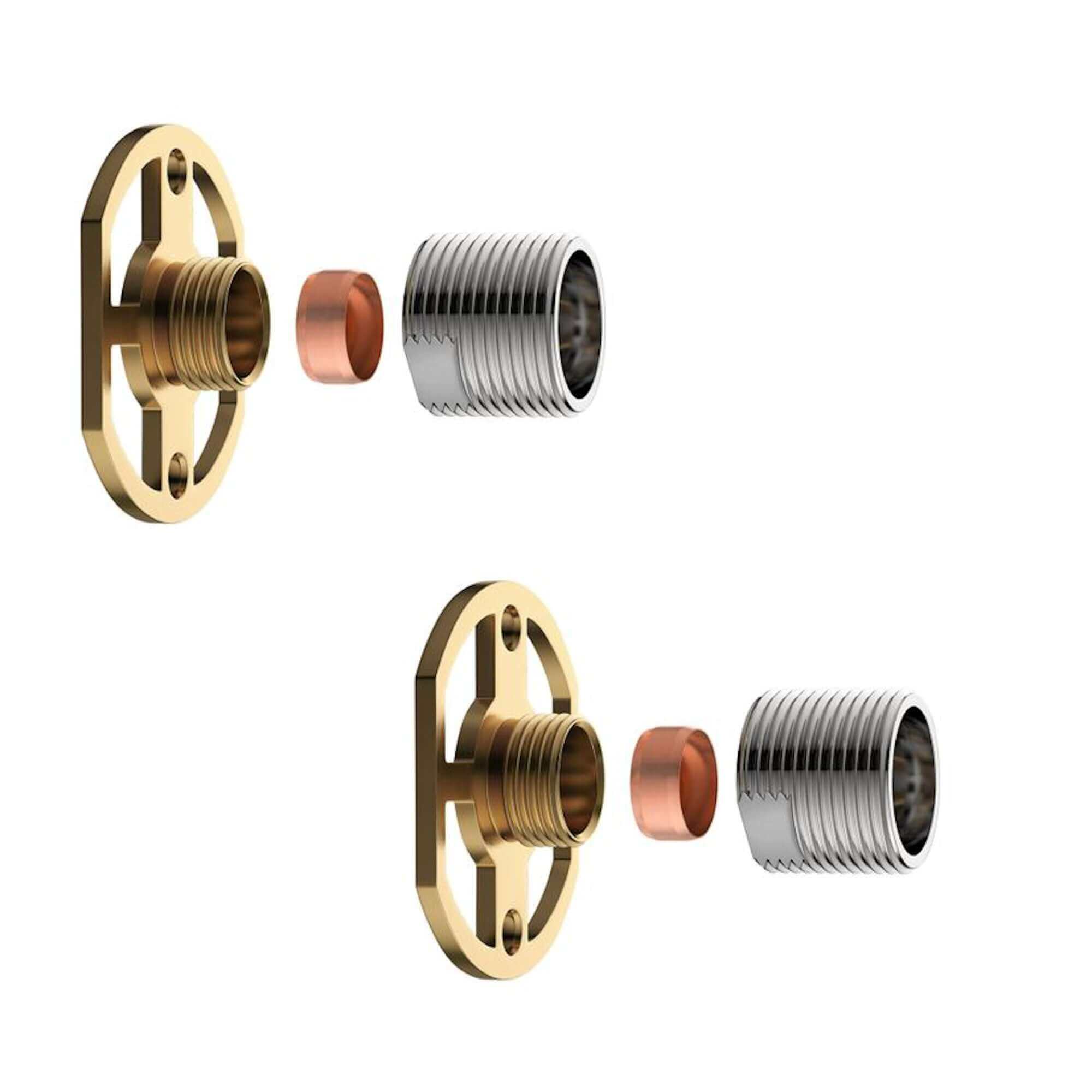 Easy fix kit bracket for bar shower valves - chrome