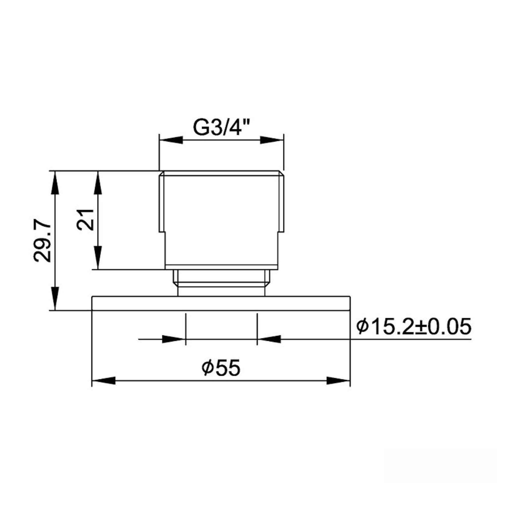 Easy fix kit bracket for bar shower valves - chrome