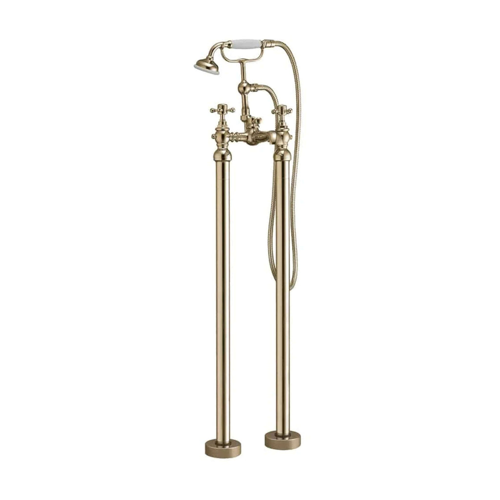 Bath mixer tap standpipes - gold