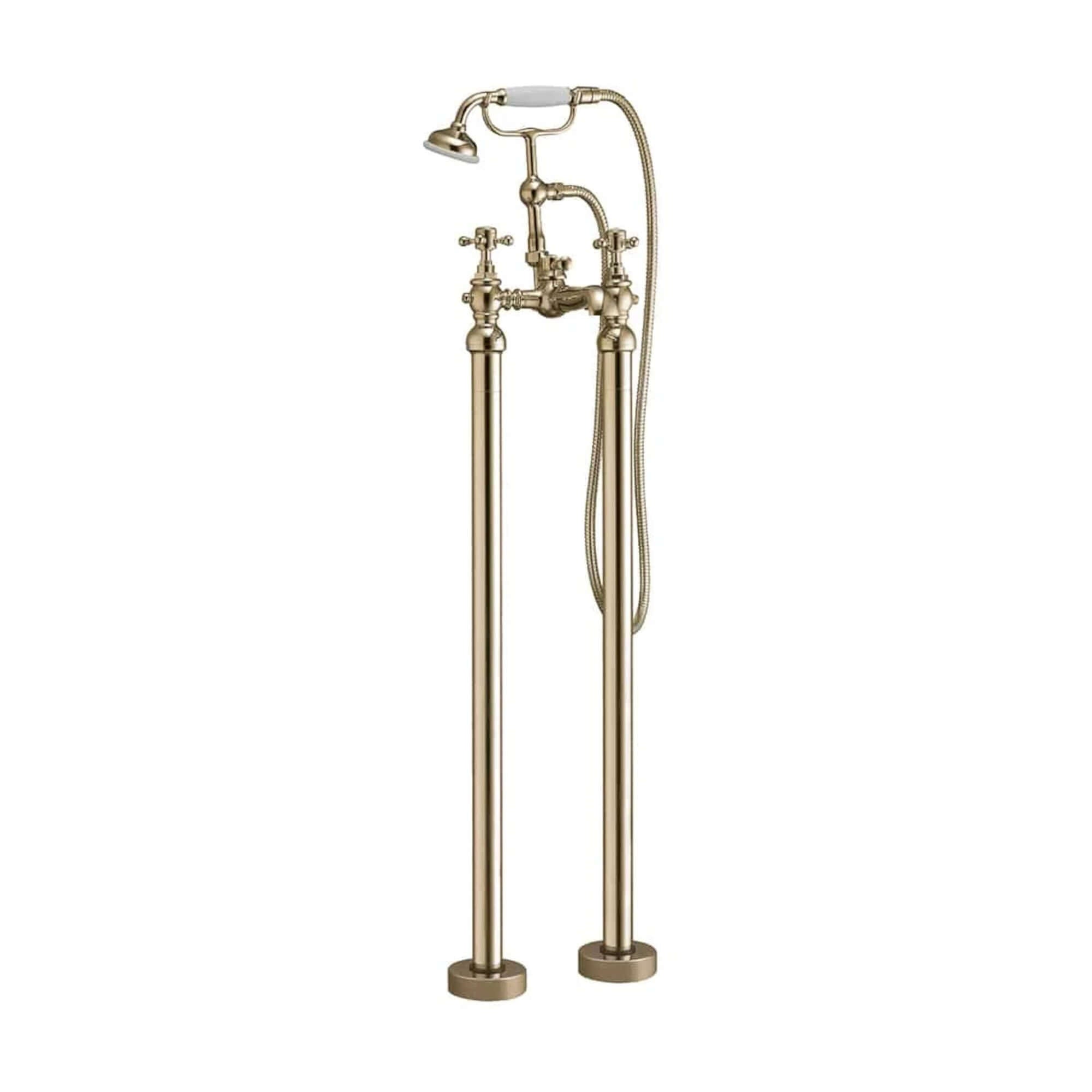 Bath mixer tap standpipes - gold