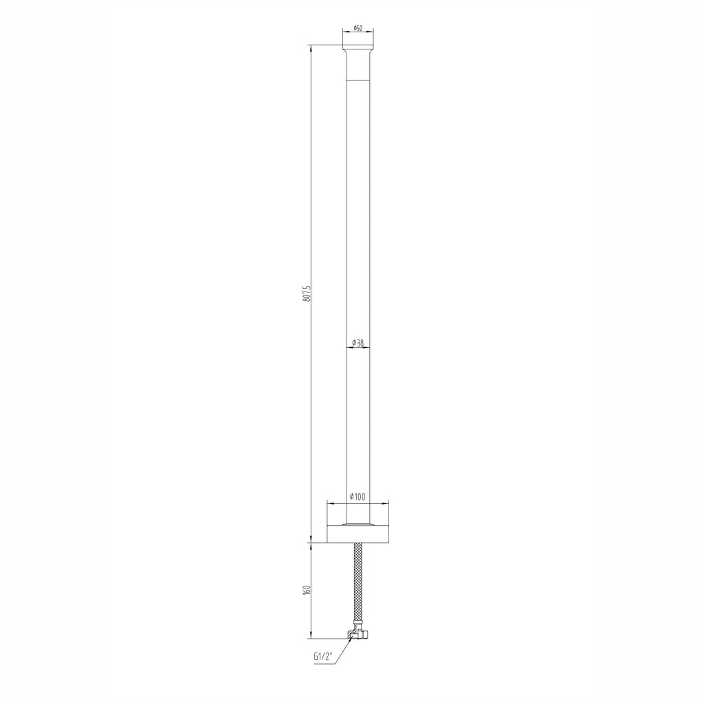 Bath mixer tap standpipes - gold