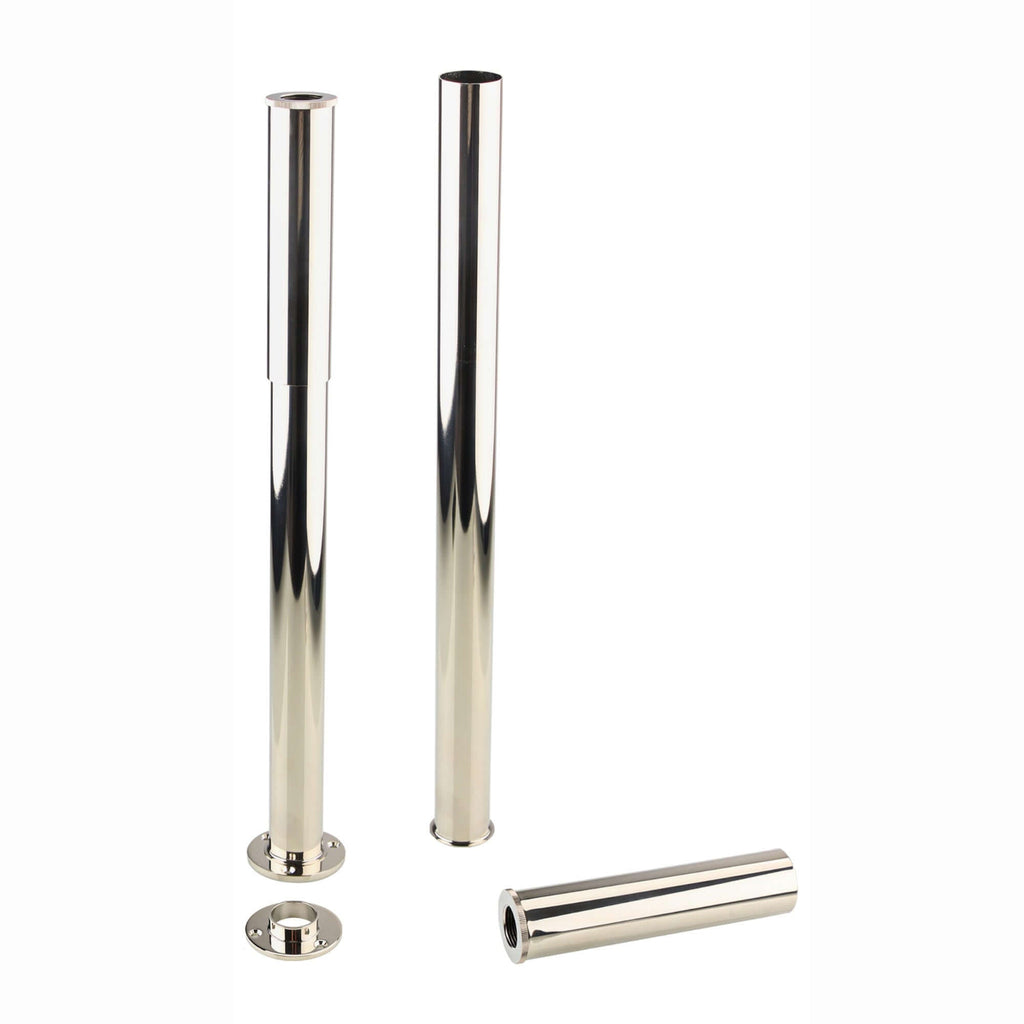 Traditional standpipes with adjustable shrouds for roll top baths (conceals water supply pipes) - gold