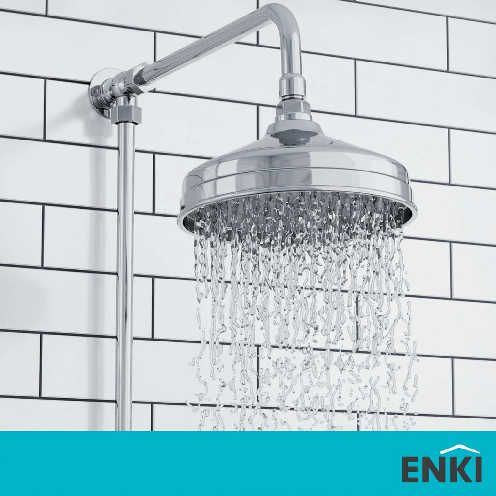Chrome Traditional shower head apron rose brass 200mm