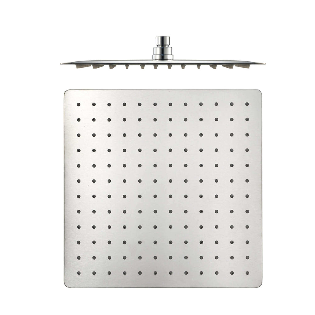 Square ultra slim shower head stainless steel 400mm - chrome