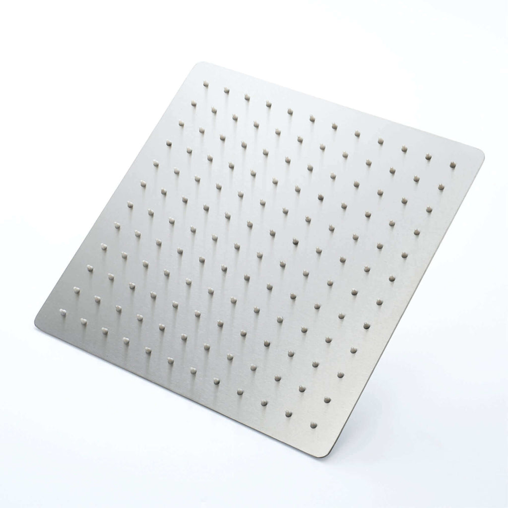 Square ultra slim shower head stainless steel 400mm - chrome