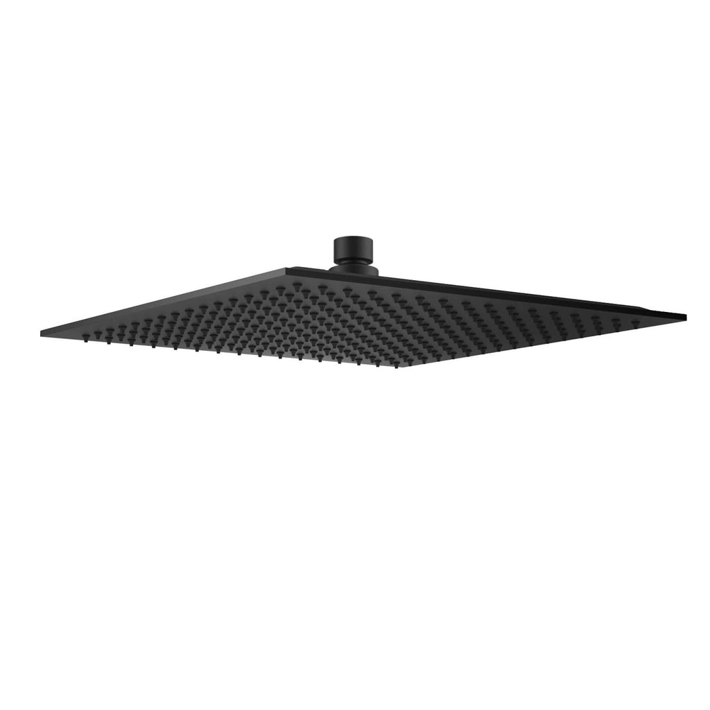 Square ultra slim shower head stainless steel 300mm - matt black