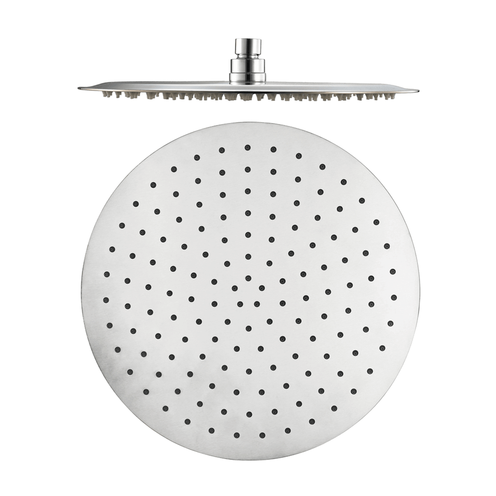 Round ultra slim shower head stainless steel 300mm - chrome