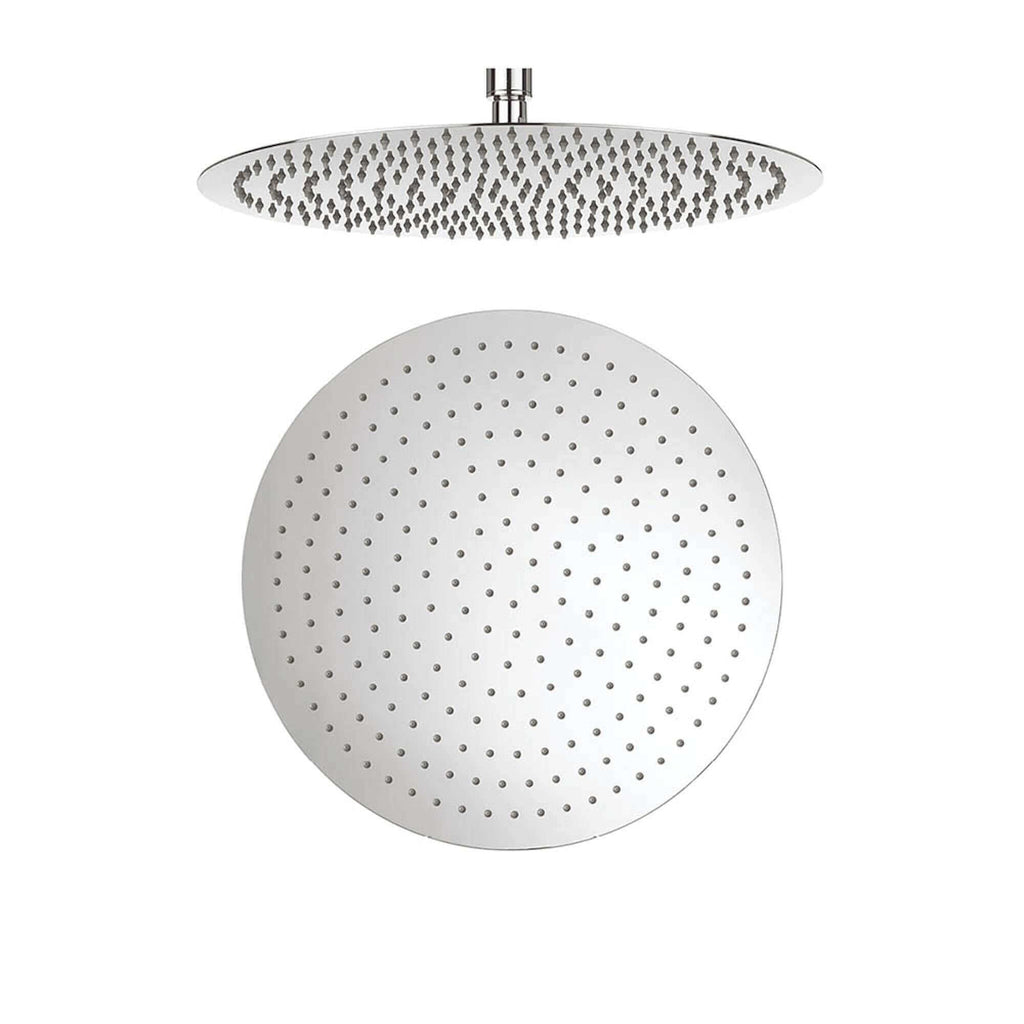 Round ultra slim shower head stainless steel 400mm - chrome