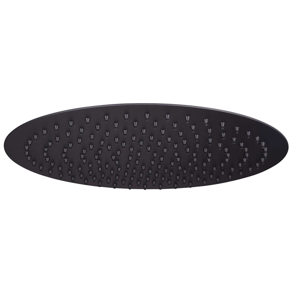Round ultra slim shower head stainless steel 300mm - matt black