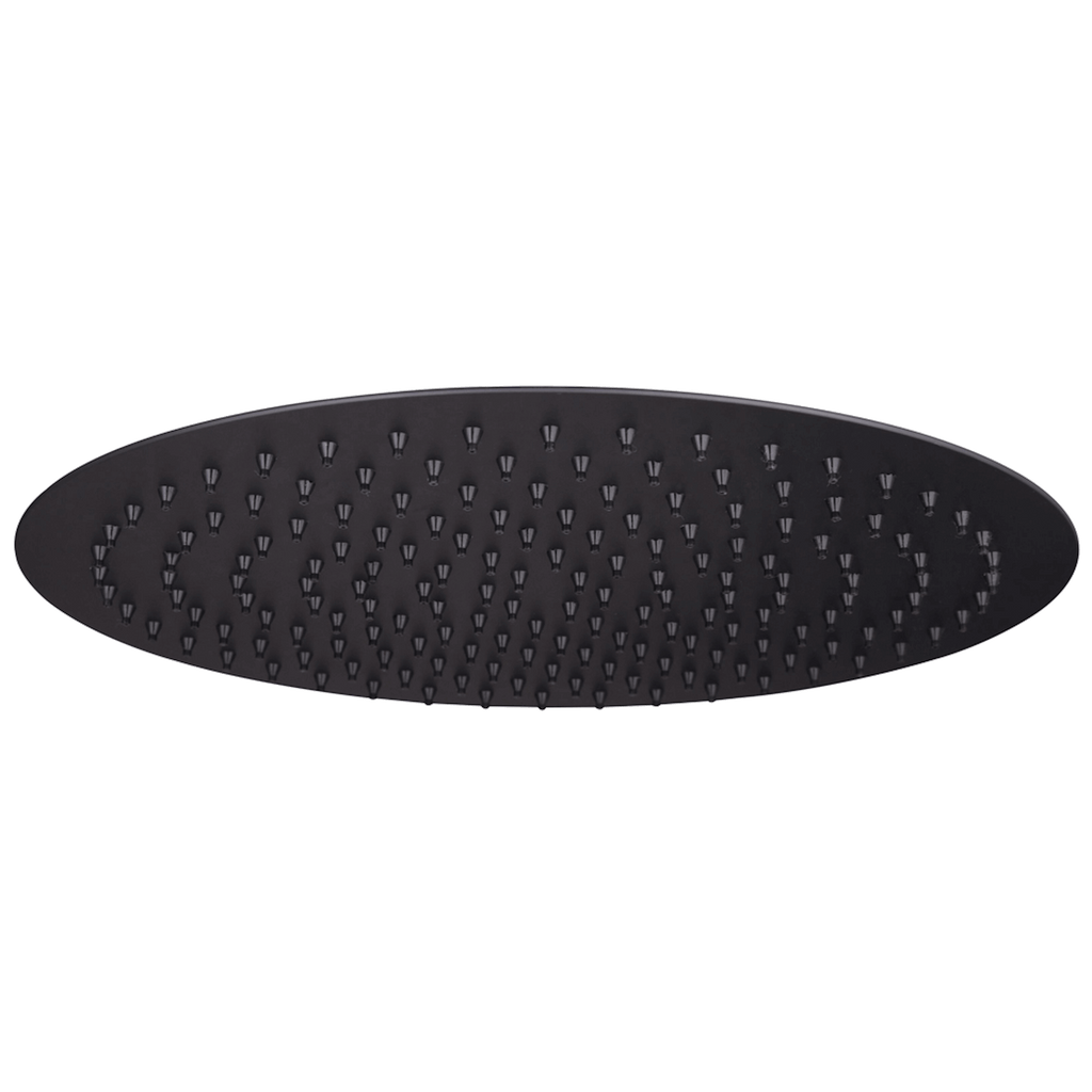 Round ultra slim shower head stainless steel 300mm - matt black