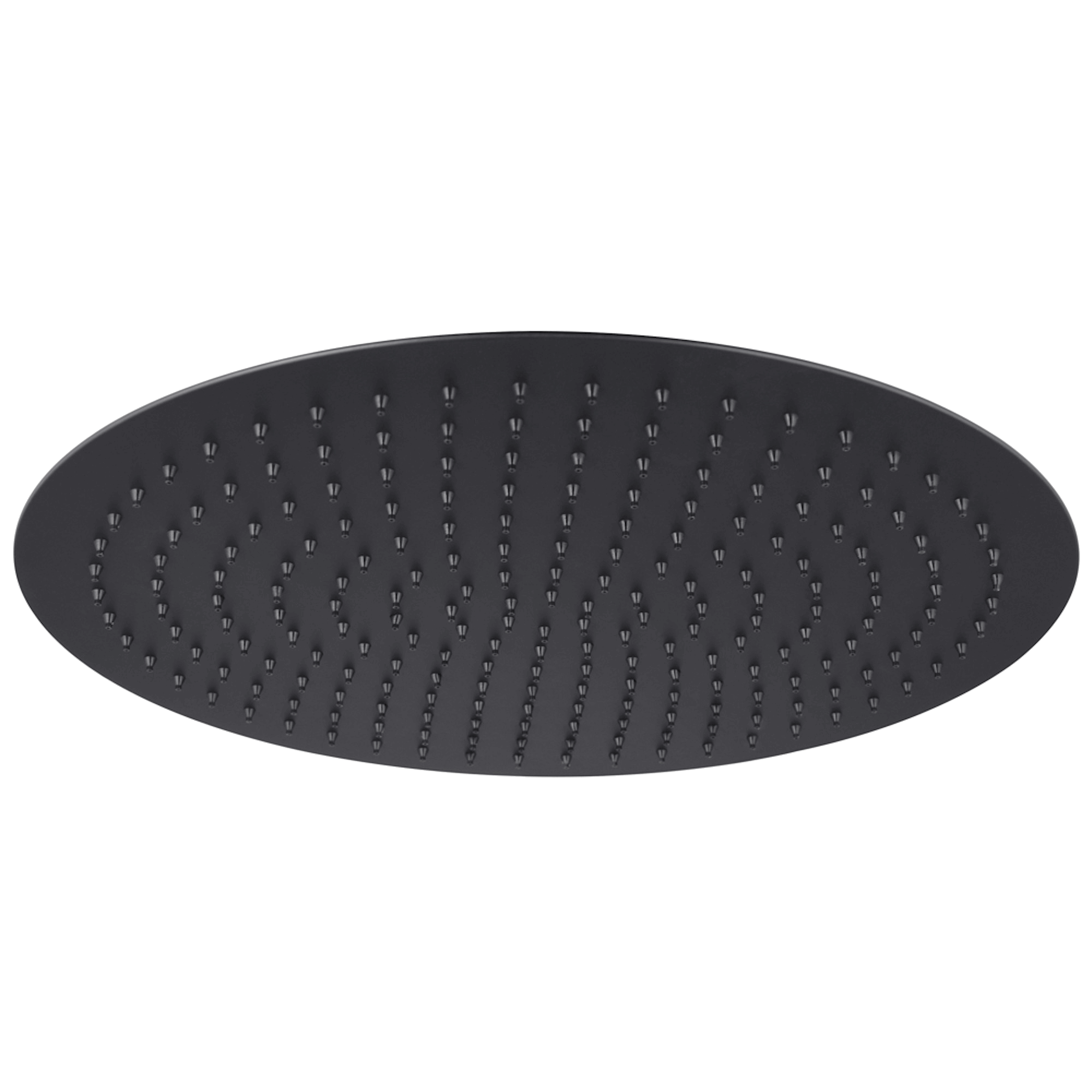 Round ultra slim shower head stainless steel 400mm - matt black