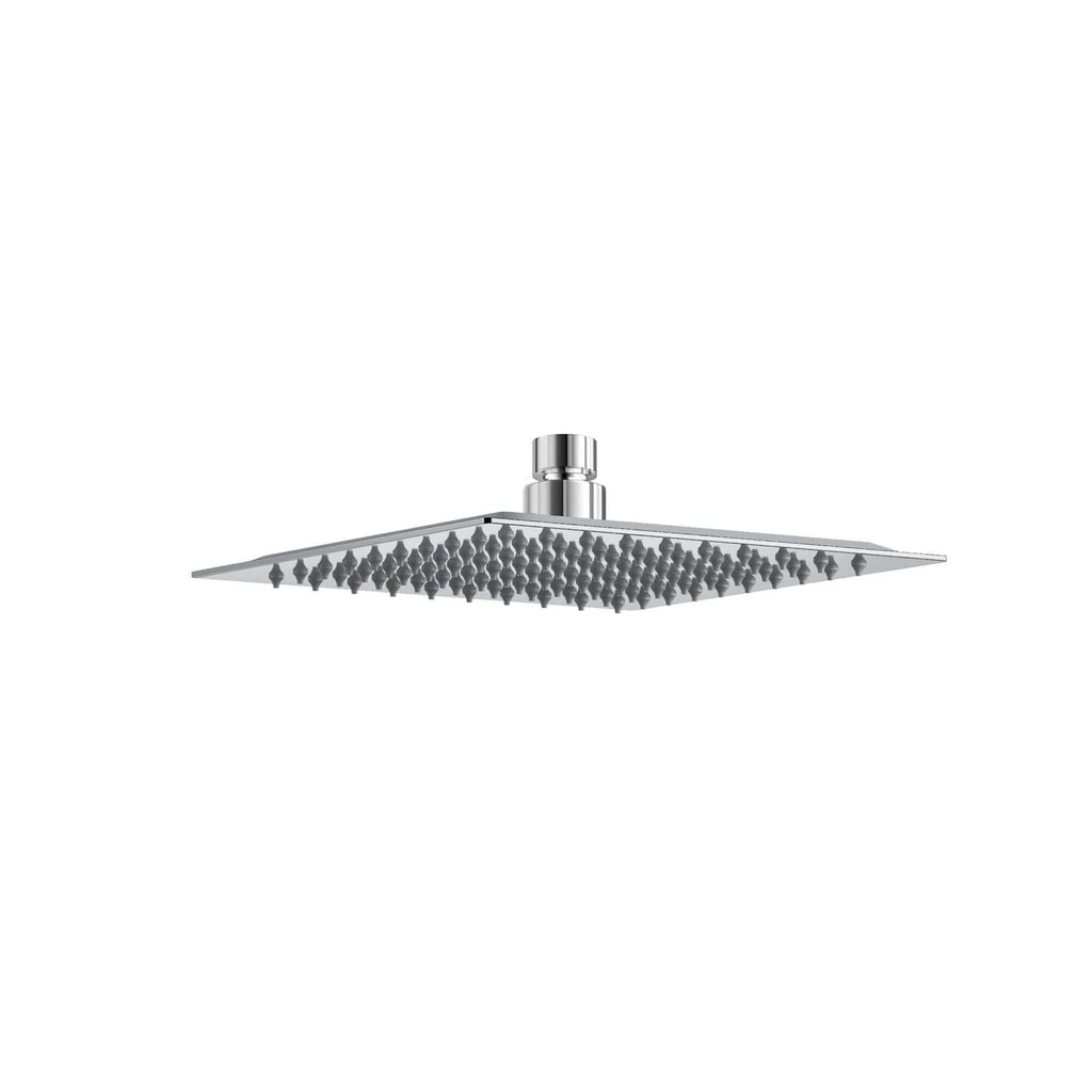 Square ultra slim shower head stainless steel 200mm - chrome